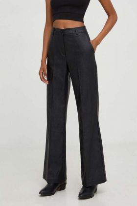 Answear Lab pantaloni femei, culoarea negru, drept, high waist