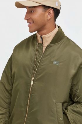 Tommy Jeans geacă bomber culoarea verde, de tranzitie