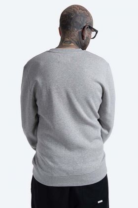 Wood Wood hanorac de bumbac Tye Sweatshirt bărbați, culoarea gri, cu imprimeu 10135606.2424-GREYMEL