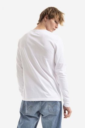 Wood Wood longsleeve din bumbac Mel culoarea alb, cu imprimeu 10285402.2323-WHITE