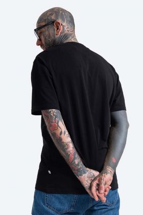 Wood Wood tricou din bumbac Bobby IVY T-shirt culoarea negru, cu imprimeu 12135703.2489-GREYMEL