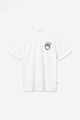 Wood Wood tricou din bumbac Bobby Eye Graphic T-shirt culoarea alb, cu imprimeu 12225704.2489-WHITE