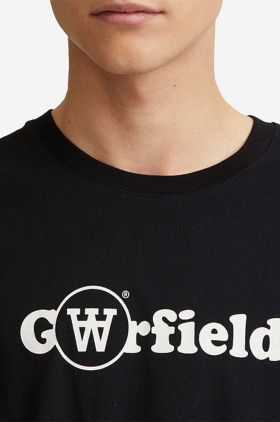 Wood Wood tricou din bumbac Ace x Garfield culoarea negru, cu imprimeu 30045707.2222-BLACK