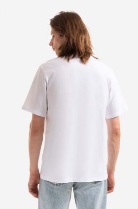 Wood Wood tricou din bumbac Bobby Leave Me Alone culoarea alb, cu imprimeu 50025702.2489-WHITE