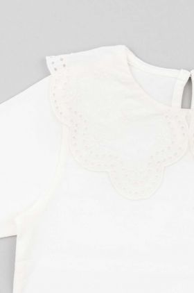 zippy longsleeve copii culoarea alb