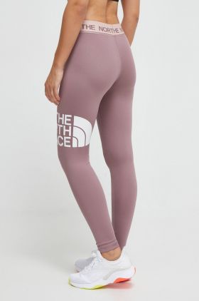 The North Face leggins de antrenament culoarea roz, cu imprimeu