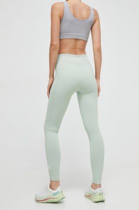 The North Face leggins sport femei, culoarea verde, neted