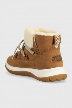 UGG cizme de zapada din piele intoarsa Lakesider Heritage Lace culoarea maro, 1143836