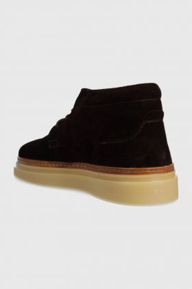 Gant pantofi de piele intoarsa Kinzoon barbati, culoarea maro, 27643352.G399