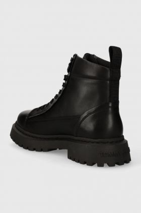 Tommy Jeans bocanci TJM LACE UP BOOT barbati, culoarea negru, EM0EM01363