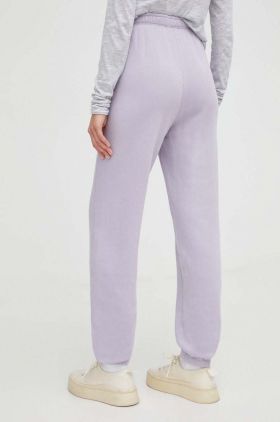 American Vintage pantaloni de trening culoarea violet, cu imprimeu