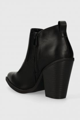 Answear Lab botine femei, culoarea negru, cu toc drept