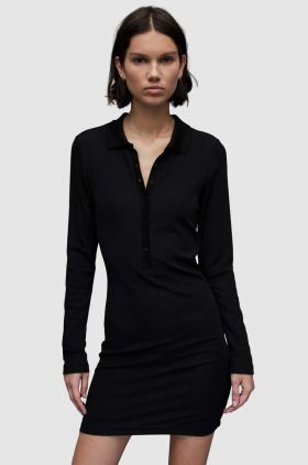 AllSaints rochie WD014Z HOLLY DRESS culoarea negru, mini, mulata