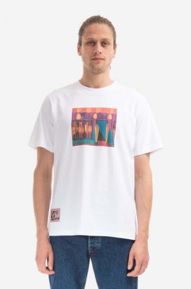 Wood Wood tricou din bumbac Bobby Paris Chic Painting T-shirt culoarea alb, cu imprimeu 12235709.2491-WHITE