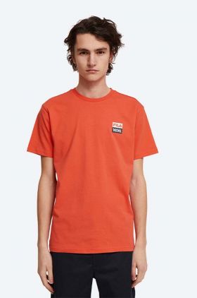 Wood Wood tricou din bumbac Boris x Fila culoarea portocaliu, cu imprimeu 688383.B026-ORANGE