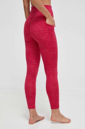 Icebreaker leggins sport Fastray femei, culoarea roz, modelator