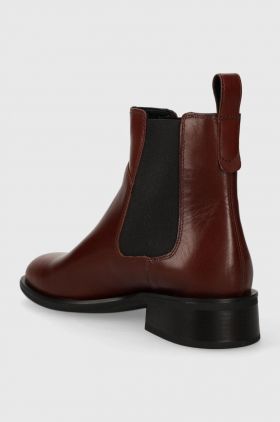 Vagabond Shoemakers ghete chelsea de piele SHEILA femei, culoarea rosu, cu toc plat, 5635.201.27