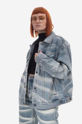 KSUBI geacă din denim femei, de tranziție, oversize WPS23JK006-DENIM