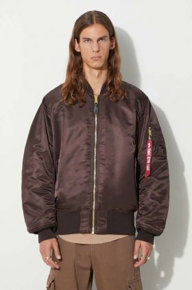 Alpha Industries geacă bomber cu două fețe MA-1 bărbați, culoarea maro, de tranziție 100101.696