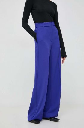 BOSS pantaloni Timoa femei, lat, high waist