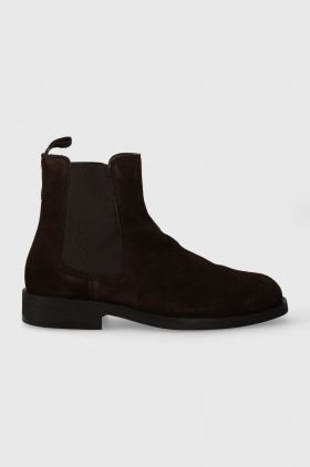 Gant botine din piele intoarsa Rizmood barbati, culoarea maro, 27653438.G46