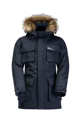 Jack Wolfskin geaca copii GLACIER PEA culoarea negru