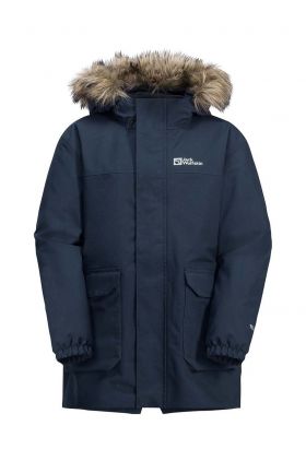 Jack Wolfskin parka pentru copii COS BEAR 3IN1 culoarea negru