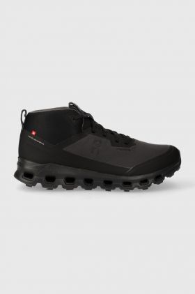 On-running sneakers CLOUDROAM WATERPROOF bărbați, culoarea negru