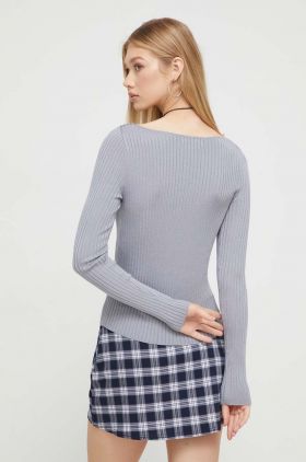 Abercrombie & Fitch pulover femei, culoarea gri, light