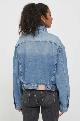 Pepe Jeans geaca jeans Turner femei, de tranzitie, oversize