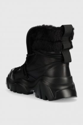 EA7 Emporio Armani botine femei, culoarea negru, cu platforma, izolare usoara, X8M001 XK229 S868