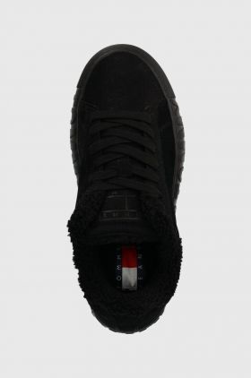 Tommy Jeans sneakers din piele intoarsă TOMMY JEANS NEW CUPSOLE LEAT WL culoarea negru, EN0EN02274