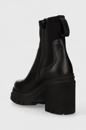 HUGO botine Kris femei, culoarea negru, cu toc drept, 50504745