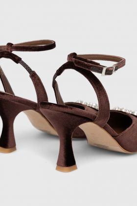 Alohas pantofi cu toc Cinderella culoarea maro, S00314.30