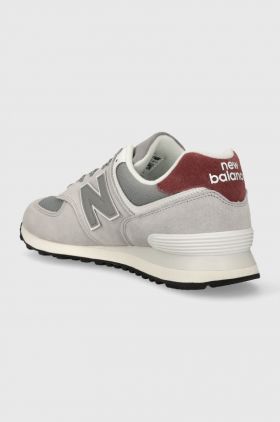 New Balance sneakers din piele întoarsă U574KBR culoarea gri