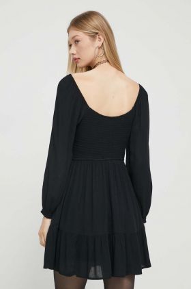 Hollister Co. rochie culoarea negru, mini, evazati