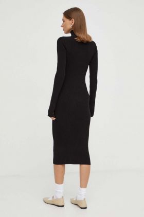 Herskind rochie Wanted culoarea negru, maxi, mulata