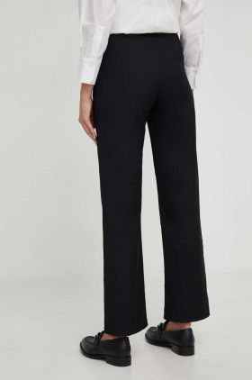 Answear Lab pantaloni femei, culoarea negru, drept, high waist