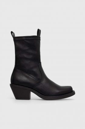 Answear Lab botine femei, culoarea negru, cu toc drept