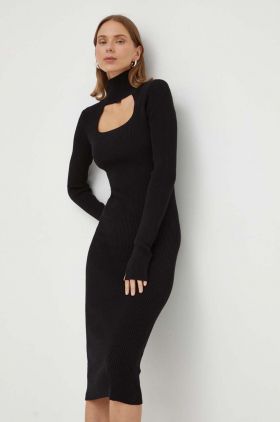 Herskind rochie Wanted culoarea negru, maxi, mulata