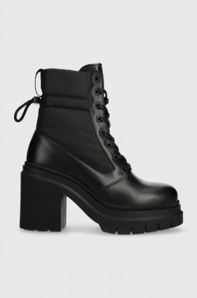 HUGO botine Kris femei, culoarea negru, cu toc drept, 50504746