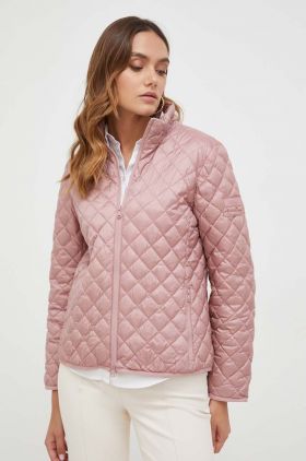 Max Mara Leisure geaca bomber de puf femei, culoarea roz, de tranzitie