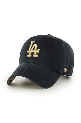 47brand șapcă de baseball din bumbac MLB Los Angeles Dodgers culoarea negru, cu imprimeu