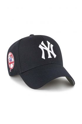 47brand șapcă de baseball din bumbac MLB New York Yankees culoarea albastru marin, cu imprimeu