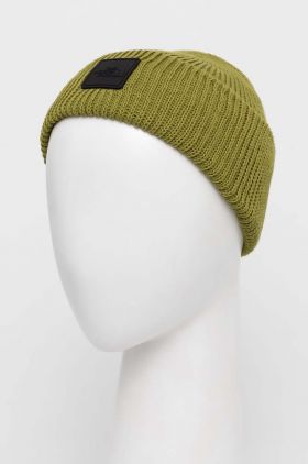 The North Face caciula culoarea verde, din tricot gros