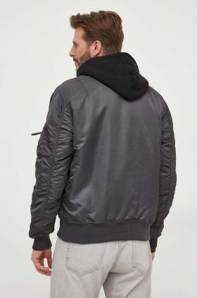 Alpha Industries geaca bomber MA-1 VF 59 barbati, culoarea gri, de tranzitie