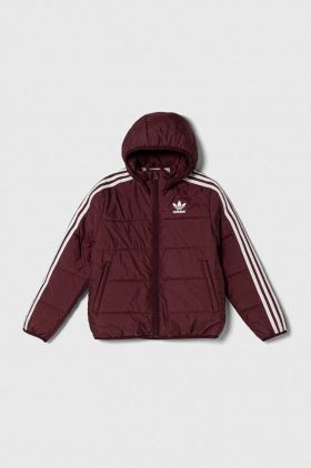 adidas Originals geaca copii culoarea bordo