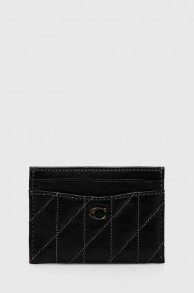 Coach carcasa din piele Essential Card Case culoarea negru