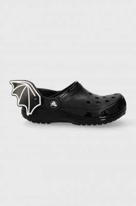 Crocs slapi copii 209231 CROCS CLASSIC I AM BAT CLOG KIDS culoarea negru