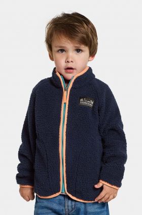 Didriksons bluza copii GIBBS KIDS FULLZIP culoarea albastru marin, neted